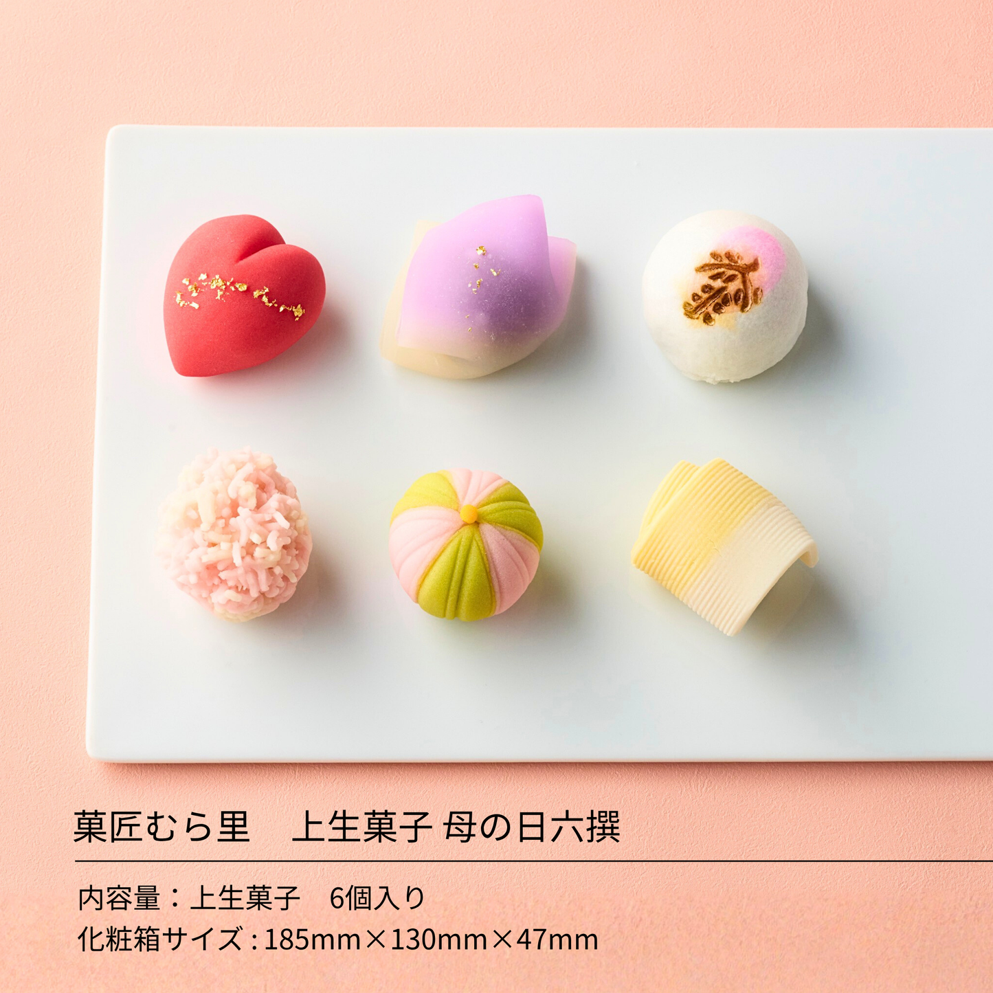 上生菓子 "母の日限定 母の日六撰" 練り切り